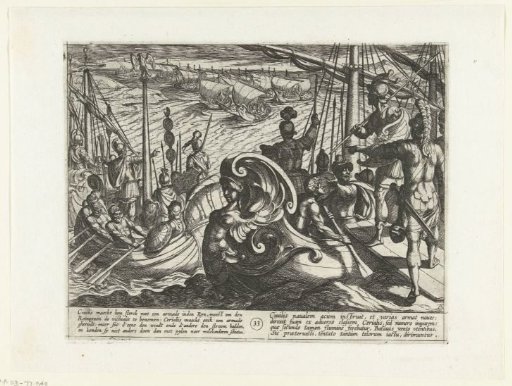 Batavian and Roman fleets on the Rhine, 69-70