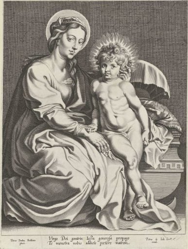Mary with the Christ Child at the Cradle