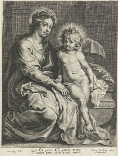 Mary with the Christ Child at the Cradle