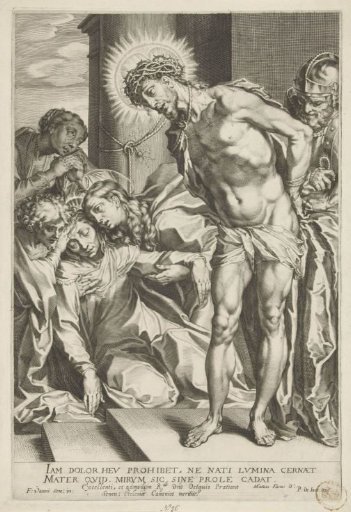 Christ with the Crown of Thorns and Weeping Mary