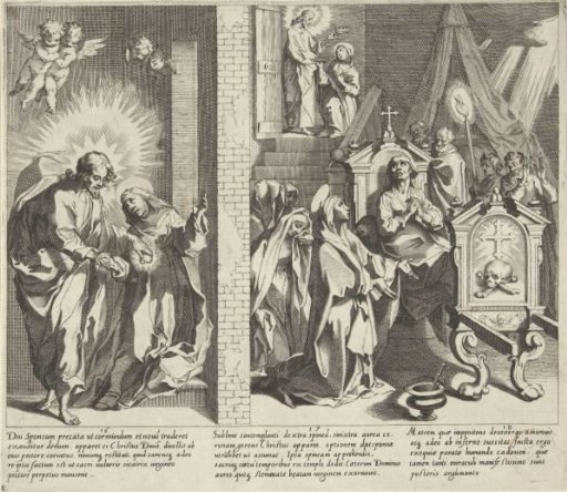 Catherine And Christ Exchange Their Hearts / Catherine Chooses The Crown Of Thorns / Catherine Visits A Sick Woman On Her Deathbed
