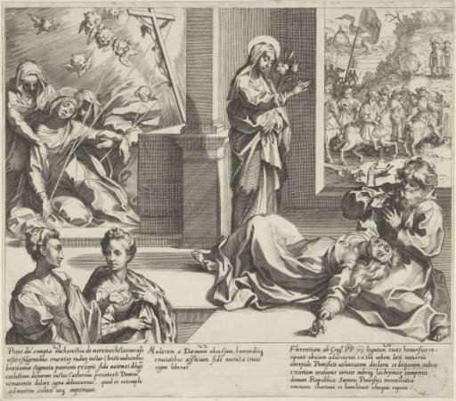 Catherine Receives The Stigmata Of Christ / Catherine Frees A Possessed Person From Her Demons / Pope Gregory XI Returns To Italy