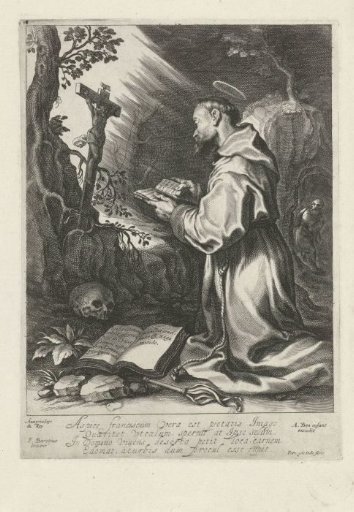 Saint Francis, Kneeling Before A Crucifix