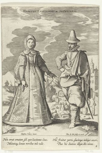 Couple, dressed according to the fashion of Portugal, ca. 1610
