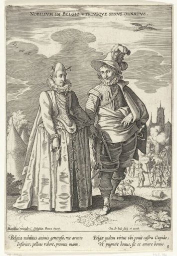 Couple, dressed according to the fashion of the Netherlands, ca. 1610