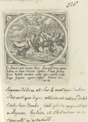 Adoration of the Lamb on Mount Zion and Three Announcing Angels