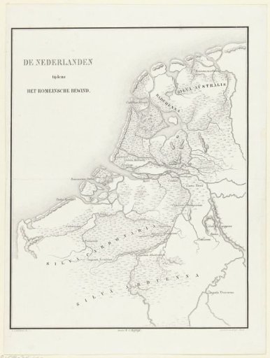 Map of the Netherlands in Roman times