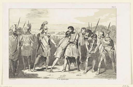 Julianus returns the hostage son to the leader of the Chamavi, ca. 350-363