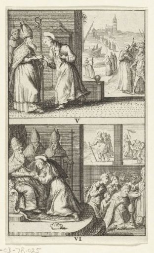 Scenes from the life of Saint Boniface, plates V and VI, ca. 672-754