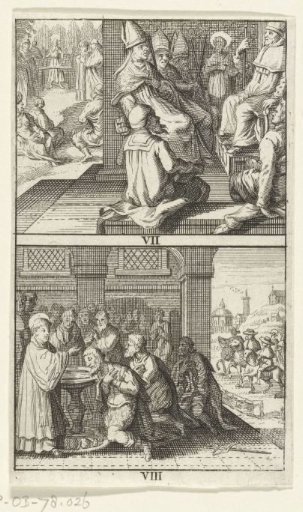 Scenes from the life of Saint Boniface, plates VII and VIII, ca. 672-754