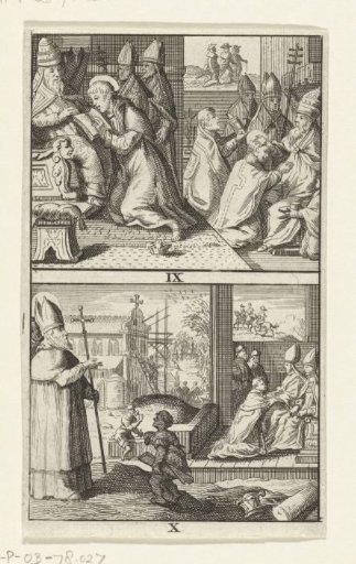 Scenes from the life of Saint Boniface, plates IX and X, ca. 672-754