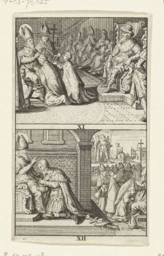 Scenes from the life of Saint Boniface, plates XI and XII, ca. 672-754