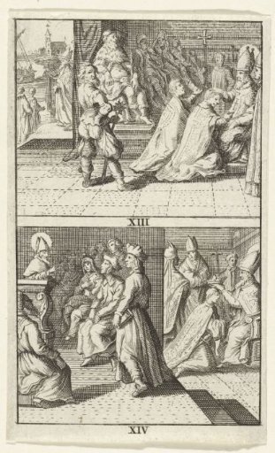 Scenes from the life of Saint Boniface, plates XIII and XIV, ca. 672-754