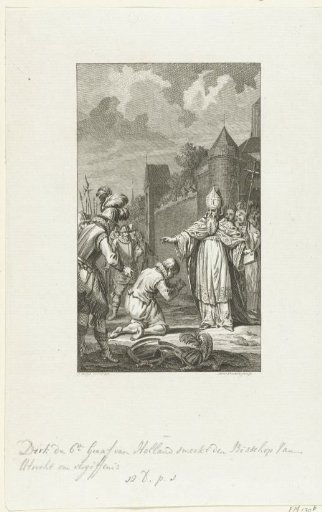Dirk VI begs the Bishop of Utrecht for forgiveness, 1146