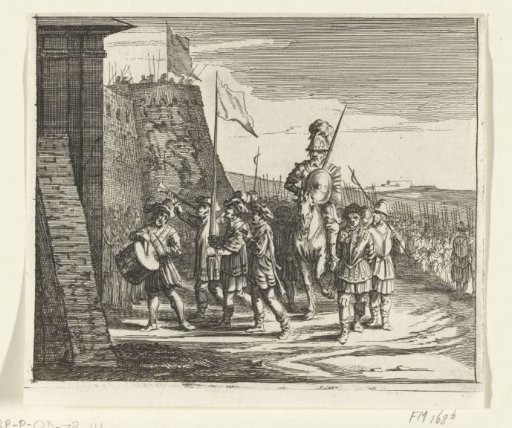 Gijsbrecht van Amstel and Herman van Woerden led into Utrecht as prisoners, 1252