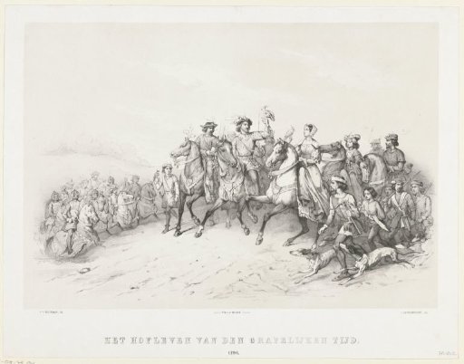 Count Floris V with His Nobles on Falconry, 1296
