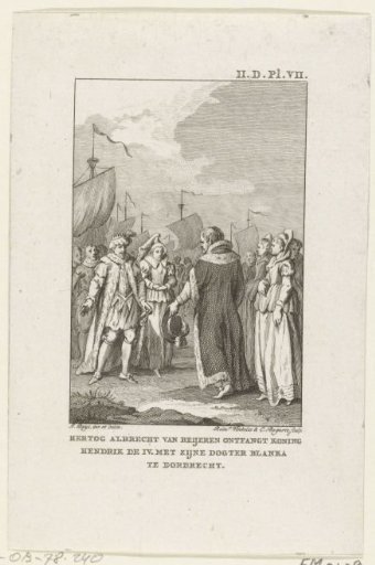 Duke Albert of Bavaria receives King Henry IV with his daughter Blanche in Dordrecht, 1403