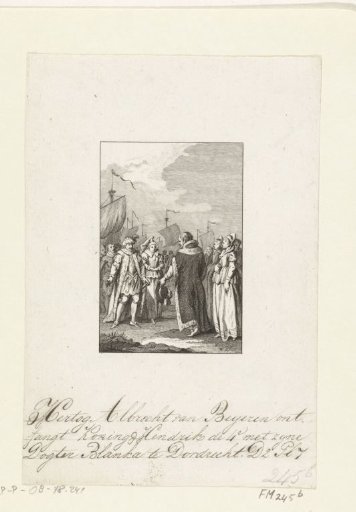 Duke Albert of Bavaria receives King Henry IV with his daughter Blanche in Dordrecht, 1403