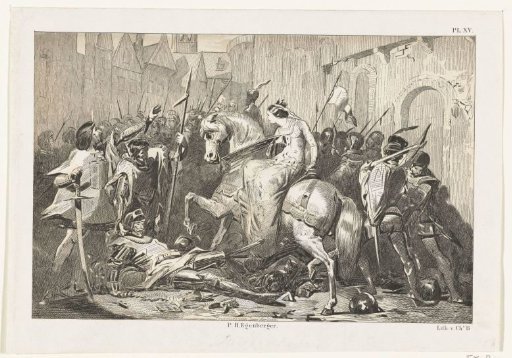Jacoba of Bavaria takes command of the Hooks, ca. 1430