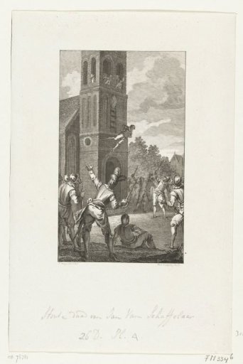 Jan van Schaffelaar jumps from the tower, 1482