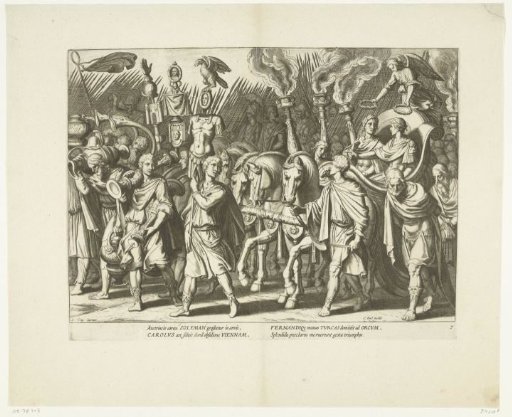 Triumphal procession of Emperor Charles V and his brother Ferdinand I to the liberation of Vienna, no. 7