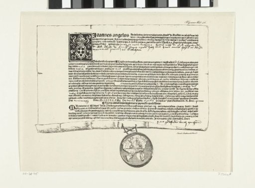 Indulgence letter issued by Joannes Angelus Arcimboldus, 1516