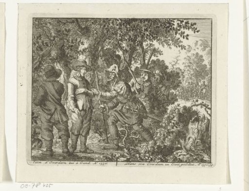 Hans van Overdam captured in a forest near Ghent, 1550