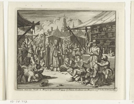 Simon de Kramer refuses to kneel for a procession in Bergen op Zoom, 1553