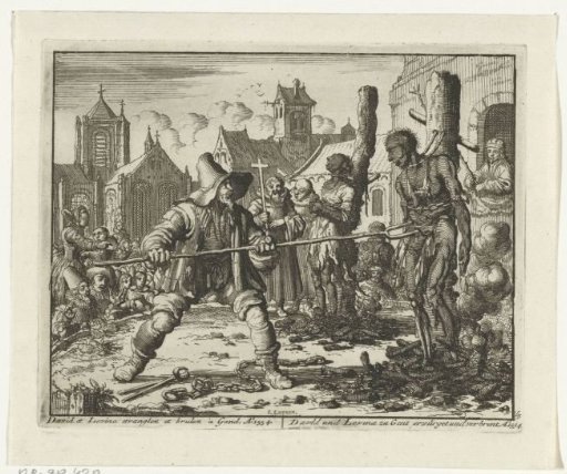 The burned bodies of David and Levina in Ghent, 1554