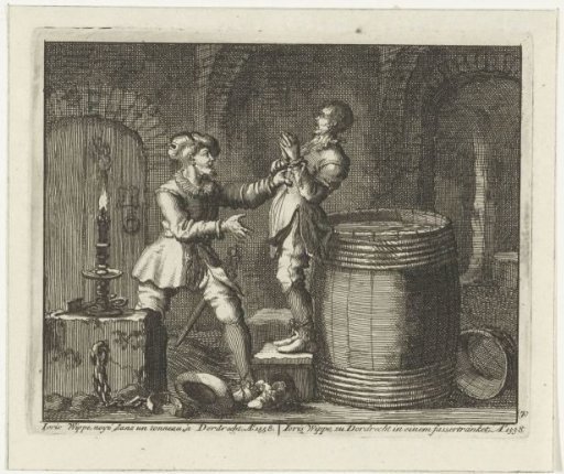Joris Wippe drowned in a barrel in Dordrecht, 1558