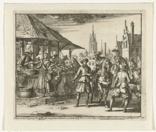 Hans van der Wege arrested at the fish market in Ghent, 1570
