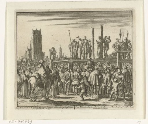 Jan Woutersz. van Kuyk and Adriaanken Jans burned in Dordrecht, 1572