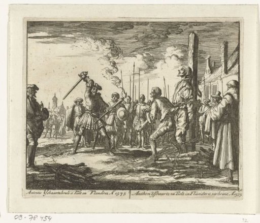 Anthonie IJsbaarts on the stake in Tielt, 1573