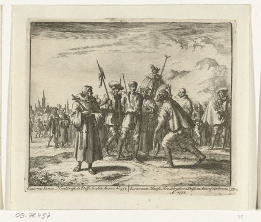 Louwerens Jansz. led to execution in Antwerp, 1577