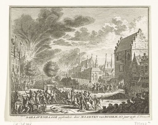 The Hague plundered by Maarten van Rossum, 1528