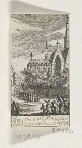 Procession with the St. Nicholas statue in Amsterdam, 1534