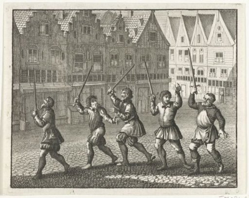 Sword runners in Amsterdam, 1534