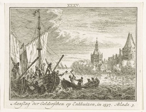 Gelders troops attack Enkhuizen, 1537