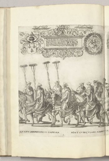 Four cardinal's hats on poles, plate L