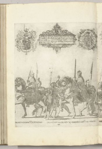 Bonifatius IV Paleologo, Marquess of Montferrat, with the imperial scepter, and Francesco Maria della Rovere, Duke of Urbino, with the imperial sword, plate BB