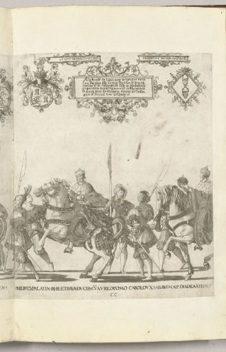 Philip, Palatine and Duke of Bavaria, with the imperial orb, and Charles III, Duke of Savoy, with the imperial crown, plate CC