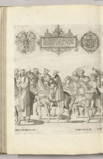 Representatives of the University of Bologna and two drummers, plate [HH]