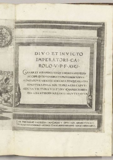 Sheet with the commission to Emperor Charles V, commission
