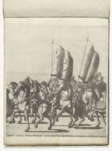 Four cardinal's hats on poles, plate 10
