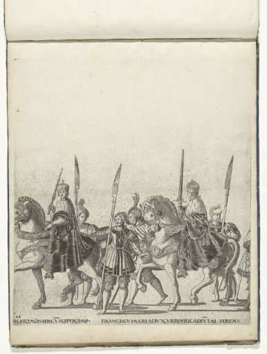 Bonifatius IV Paleologo, Marquess of Monferrato, with the imperial scepter, and Francesco Maria della Rovere, Duke of Urbino, with the imperial sword, plate 24