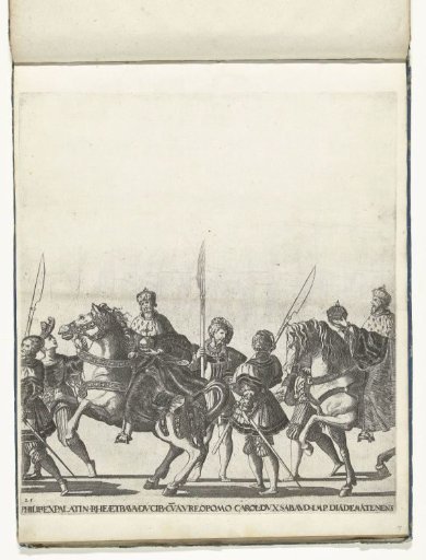 Philip, Palatine and Duke of Bavaria, with the imperial orb, and Charles III, Duke of Savoy, with the imperial crown, plate 25