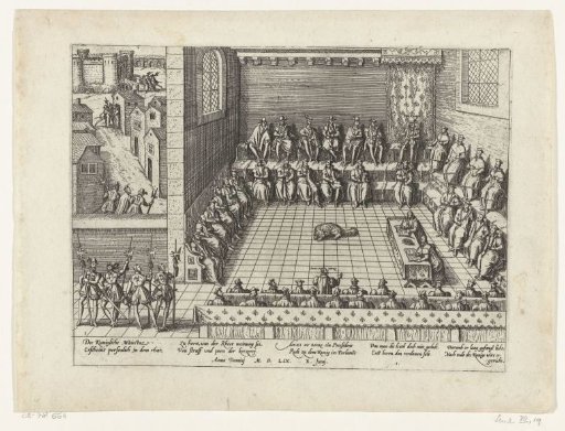 Anne du Bourg defends the Protestants in parliament, 1559