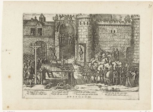 Seven nobles hanged at the gate of the Château d'Amboise, 1560
