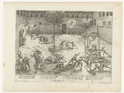 Raid on a monastery at Nîmes by the Huguenots, 1567