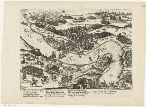 Parma crosses the Seine at Caudebec, 1592